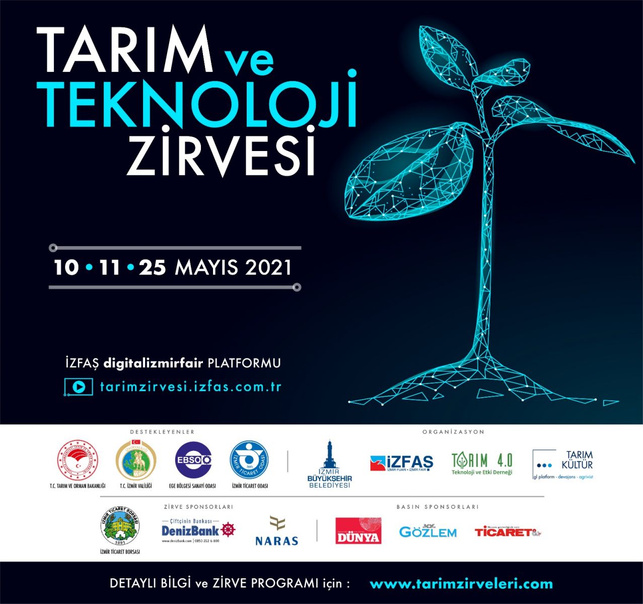 Tarım ve Teknoloji Zirvesi 10-11-25 Mayıs Tarihlerinde